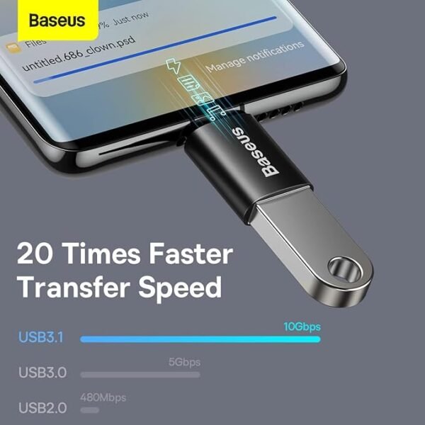 Baseus Type-C to USB 3.1 OTG Adapter: Fast 10Gbps Data Transfer - Image 5