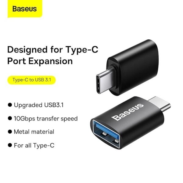 Baseus Type-C to USB 3.1 OTG Adapter: Fast 10Gbps Data Transfer - Image 4