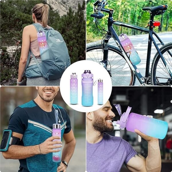 Stay Hydrated with Our 3-Pack Motivational Water Bottles - Image 4