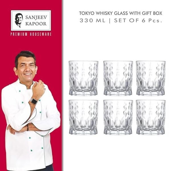 Sanjeev Kapoor Tokyo Whisky Glass Set: Elegance in Every Sip - Image 4