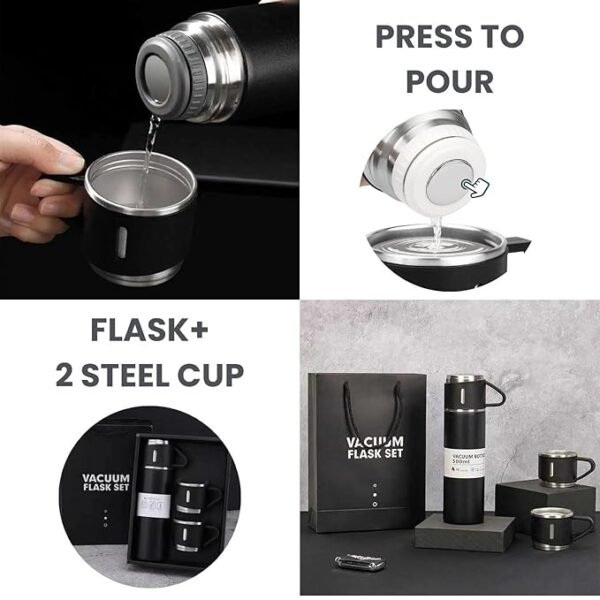 Stainless Steel Vacuum Flask Combo: An Ideal Gift for Diwali and Birthdays - Image 2