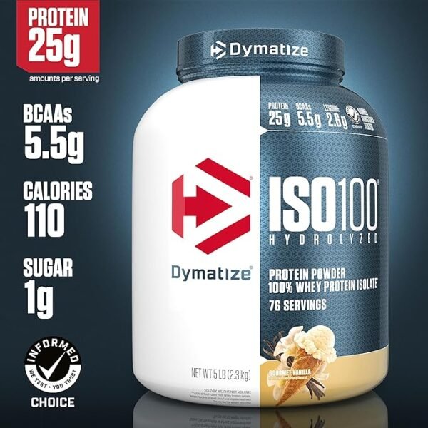 Dymatize Nutrition ISO 100: Premium Whey Protein Powder