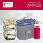 Sanjeev Kapoor Kent 3 PC Microwave Safe Lunch Box Set & 1 PC Bottle 400 ML