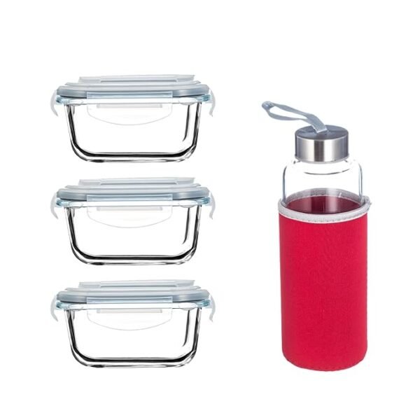 Sanjeev Kapoor Kent 3 PC Microwave Safe Lunch Box Set & 1 PC Bottle 400 ML - Image 6